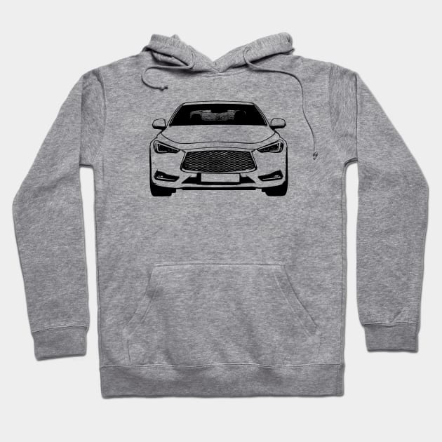 Infiniti Q60 Sketch Art Hoodie by DemangDesign